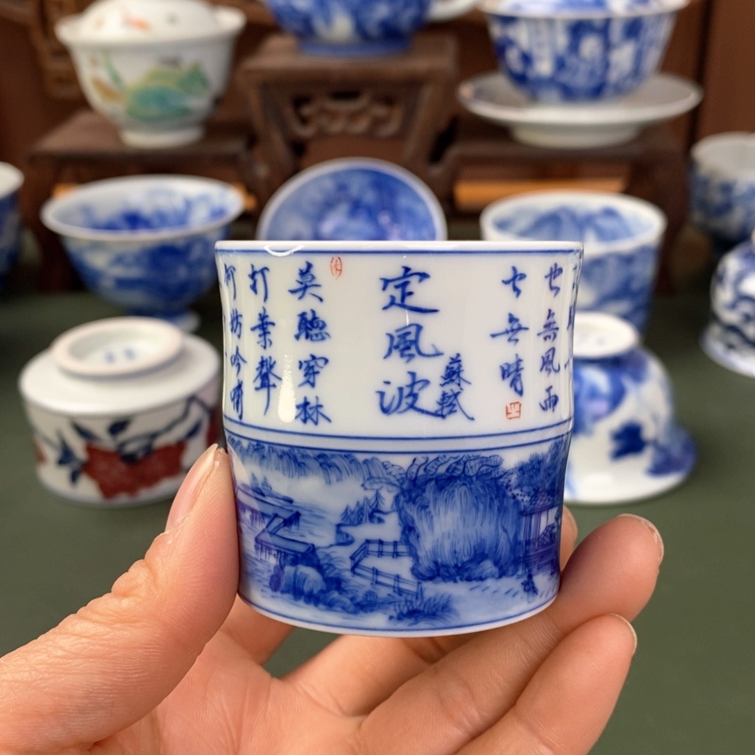 杯景德镇陶瓷手工手绘