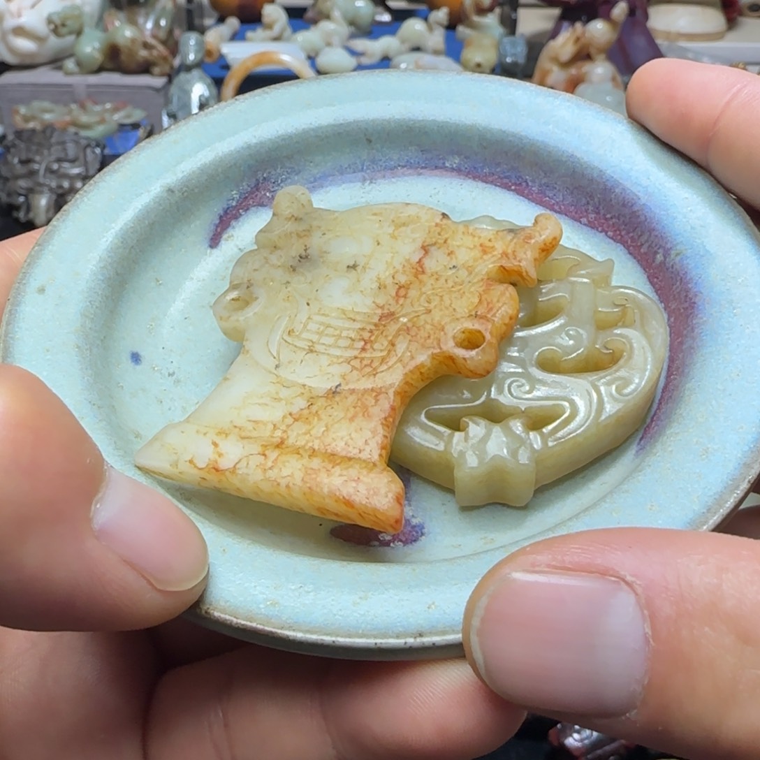 御***行和田玉未镶嵌挂件