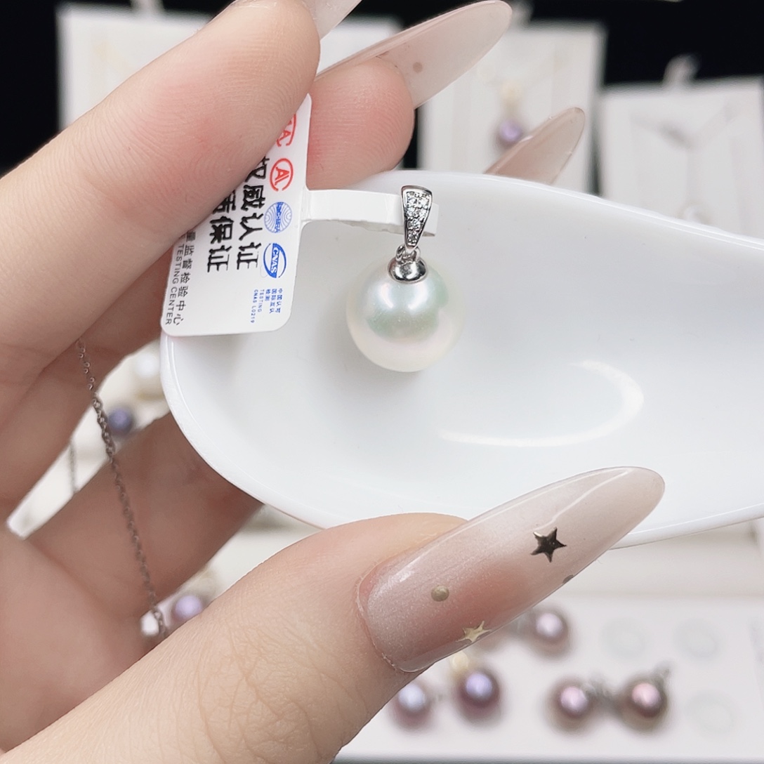 淡***然吊坠(赠链)淡水珍珠银S925镶嵌