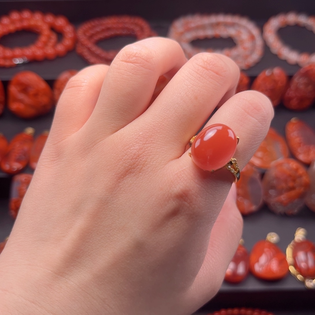 南红玛瑙南红银S925镶嵌