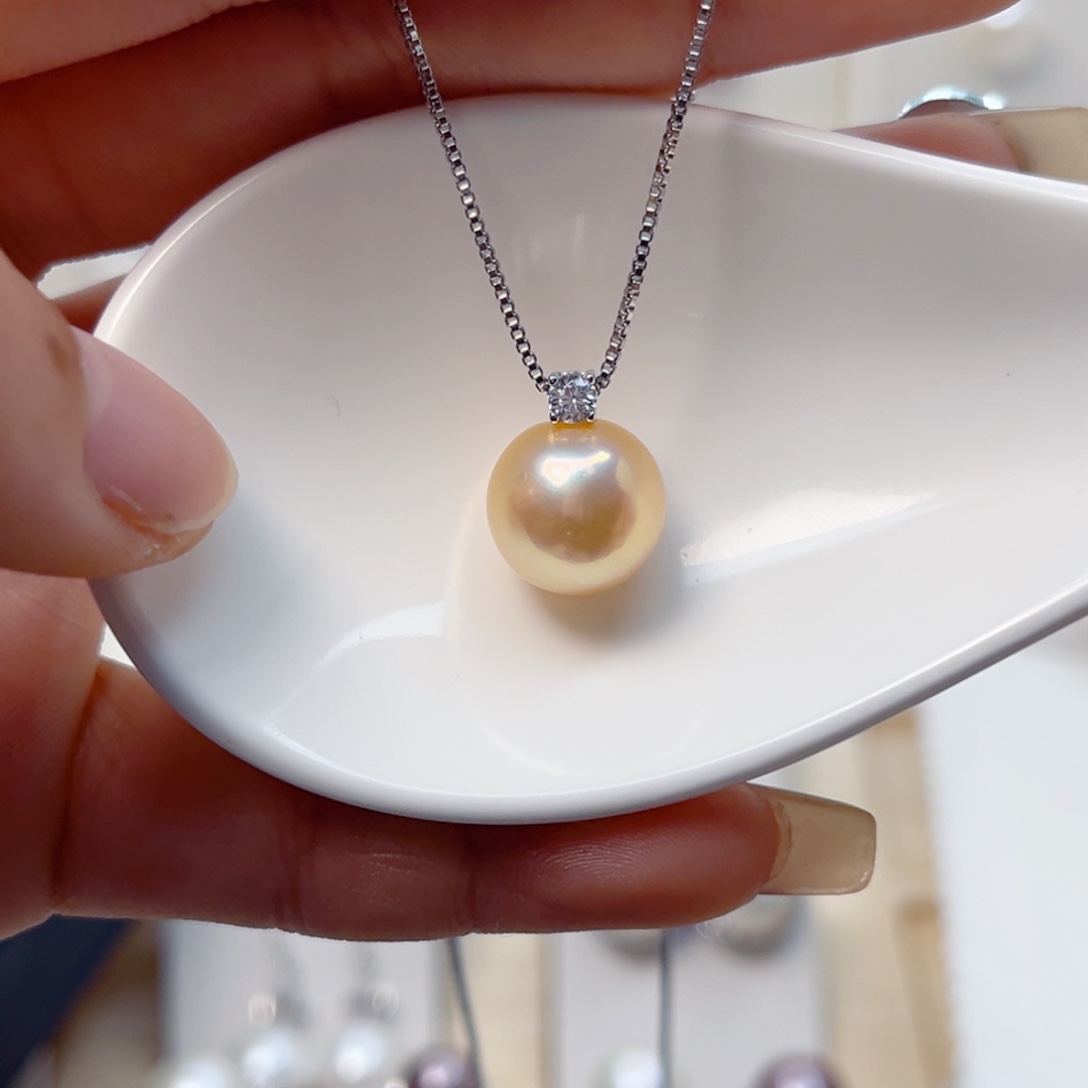 淡水珍珠颈饰银S925镶嵌