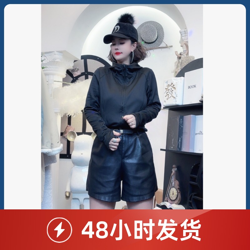 D25 122011 修身外套女新款连帽卫衣收腰紧身运动上衣加绒加厚