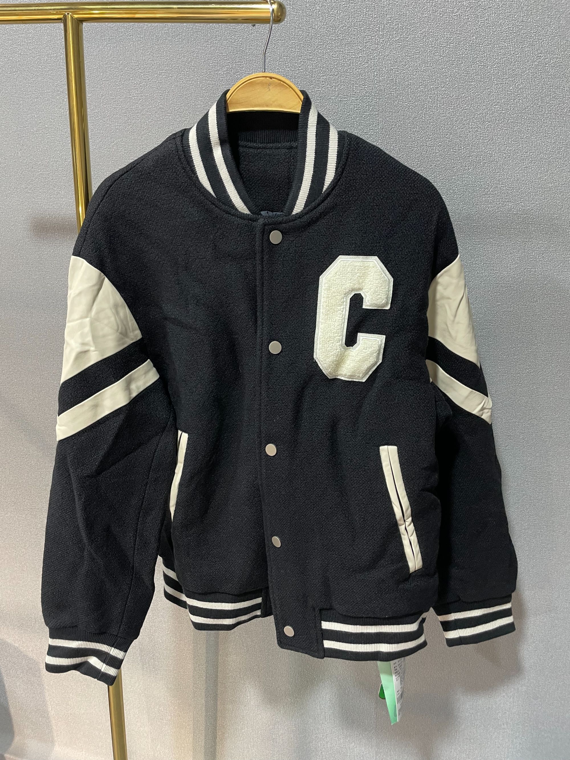 【7号潮品】DD417238潘帅同款黑色小众设计师潮牌重磅夹棉呢夹克