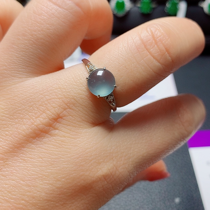 银S925镶嵌戒指翡翠