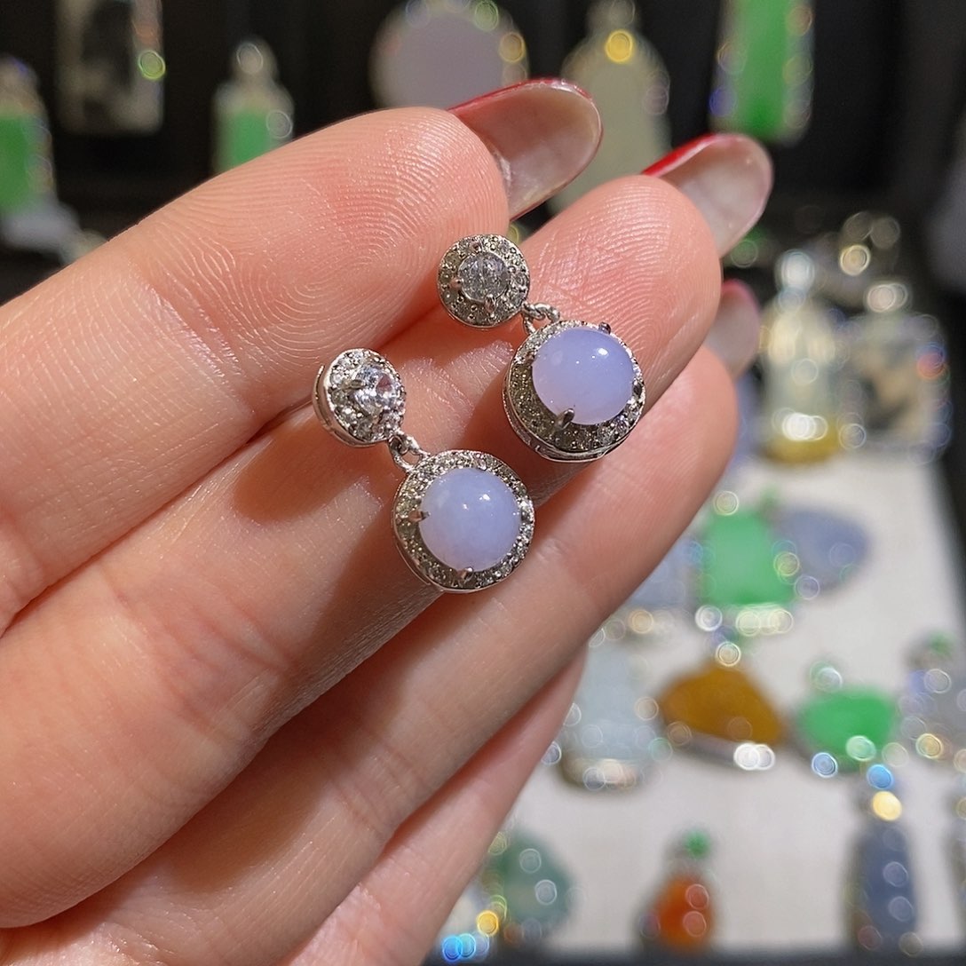 翡翠颈饰银S925镶嵌天然翡翠