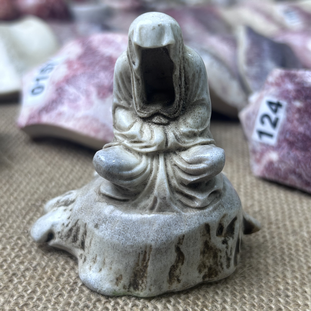 养殖鹿角雕刻手把件无相