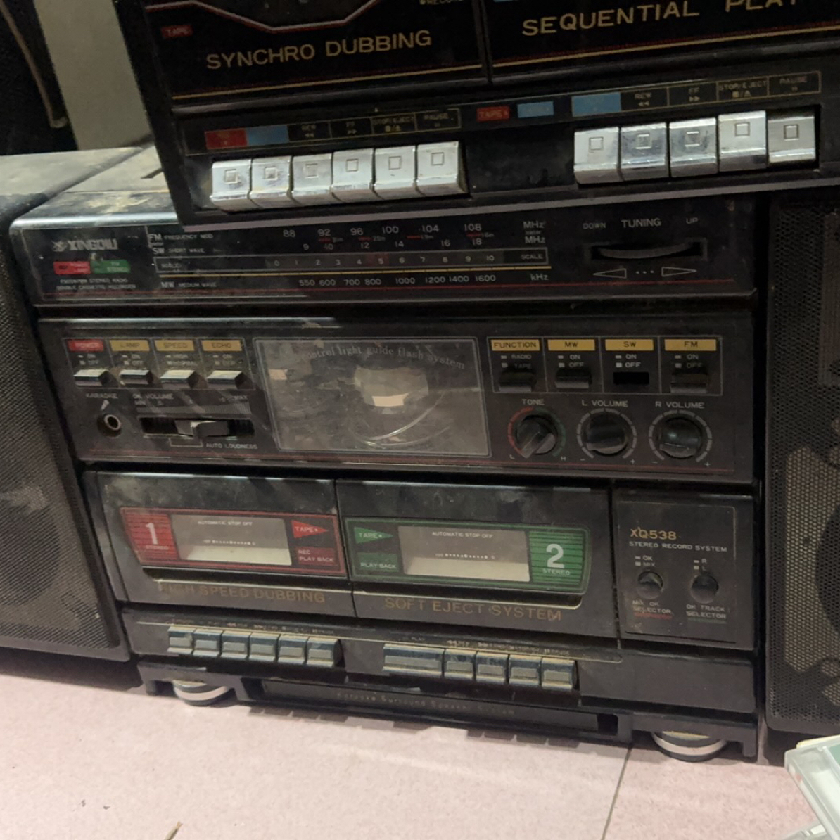 录音机有问题故障配件机，正常通电，星球牌