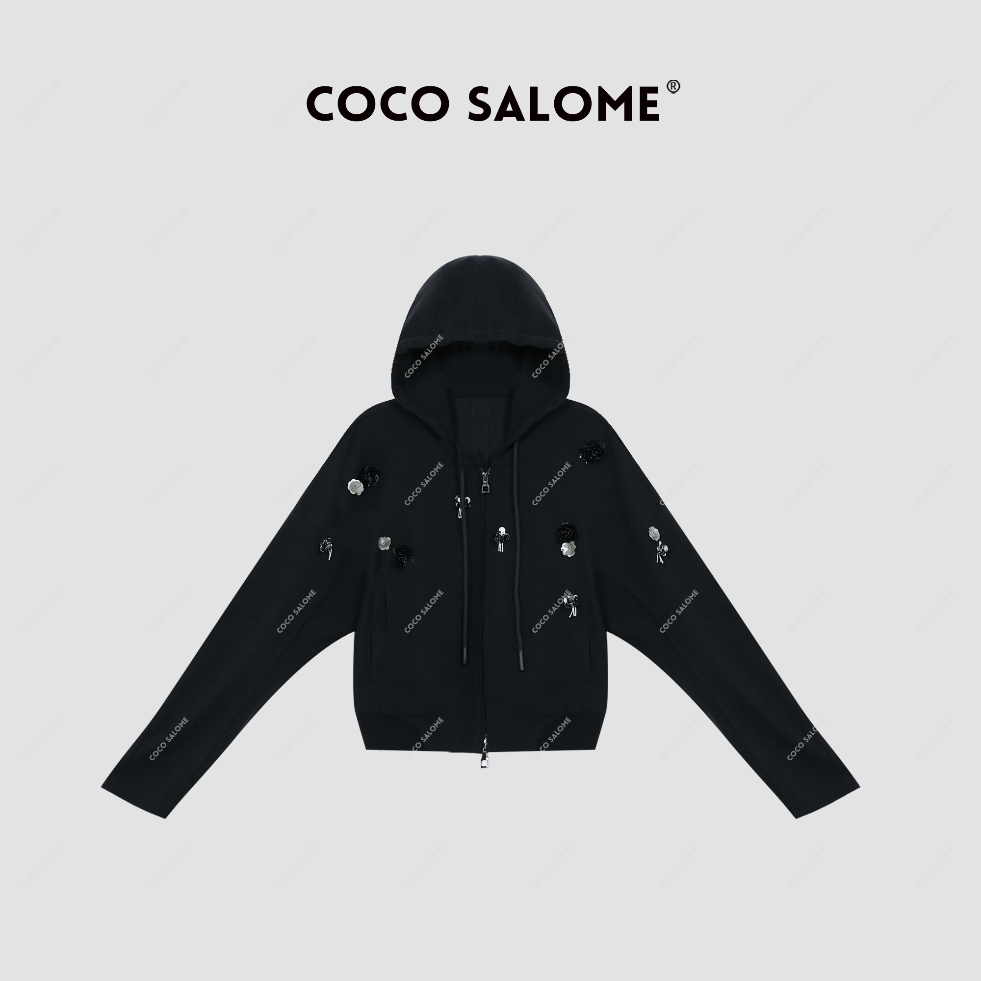 安安推荐【悠然上衣】针织手工定制珠片韩系穿搭女外套BL-DQ77063