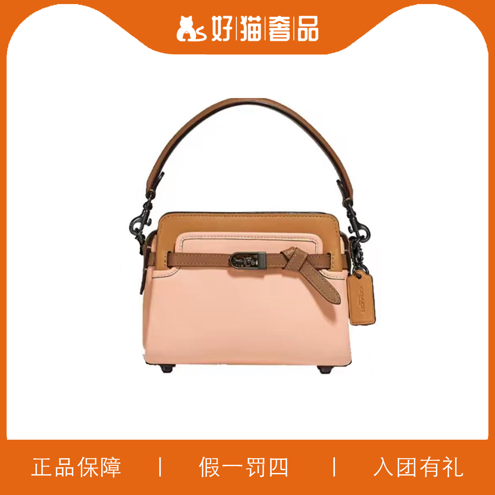 95新  蔻驰拼色蝴蝶结小戴妃/P1568/18X14X8