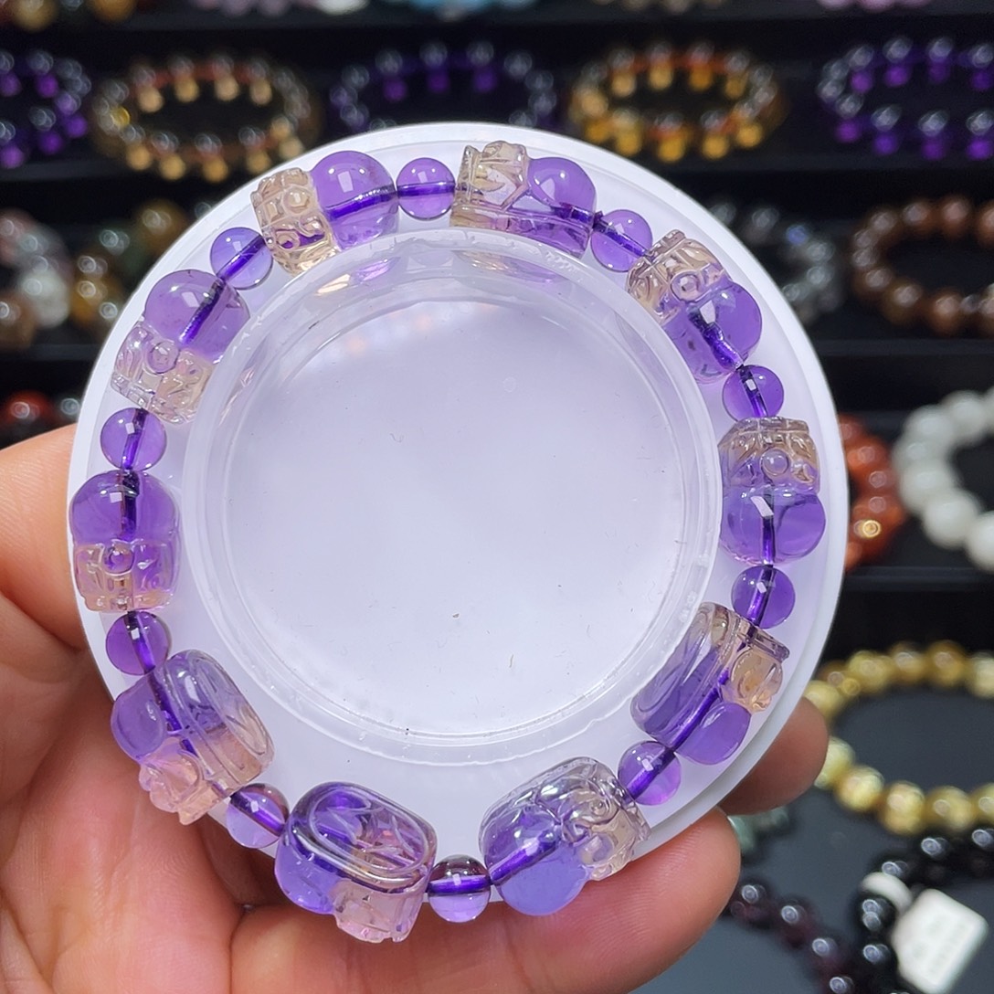 未镶嵌水晶手链巴西紫黄晶