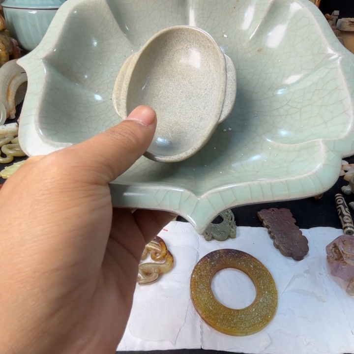 摆件汝瓷全品摆件一个