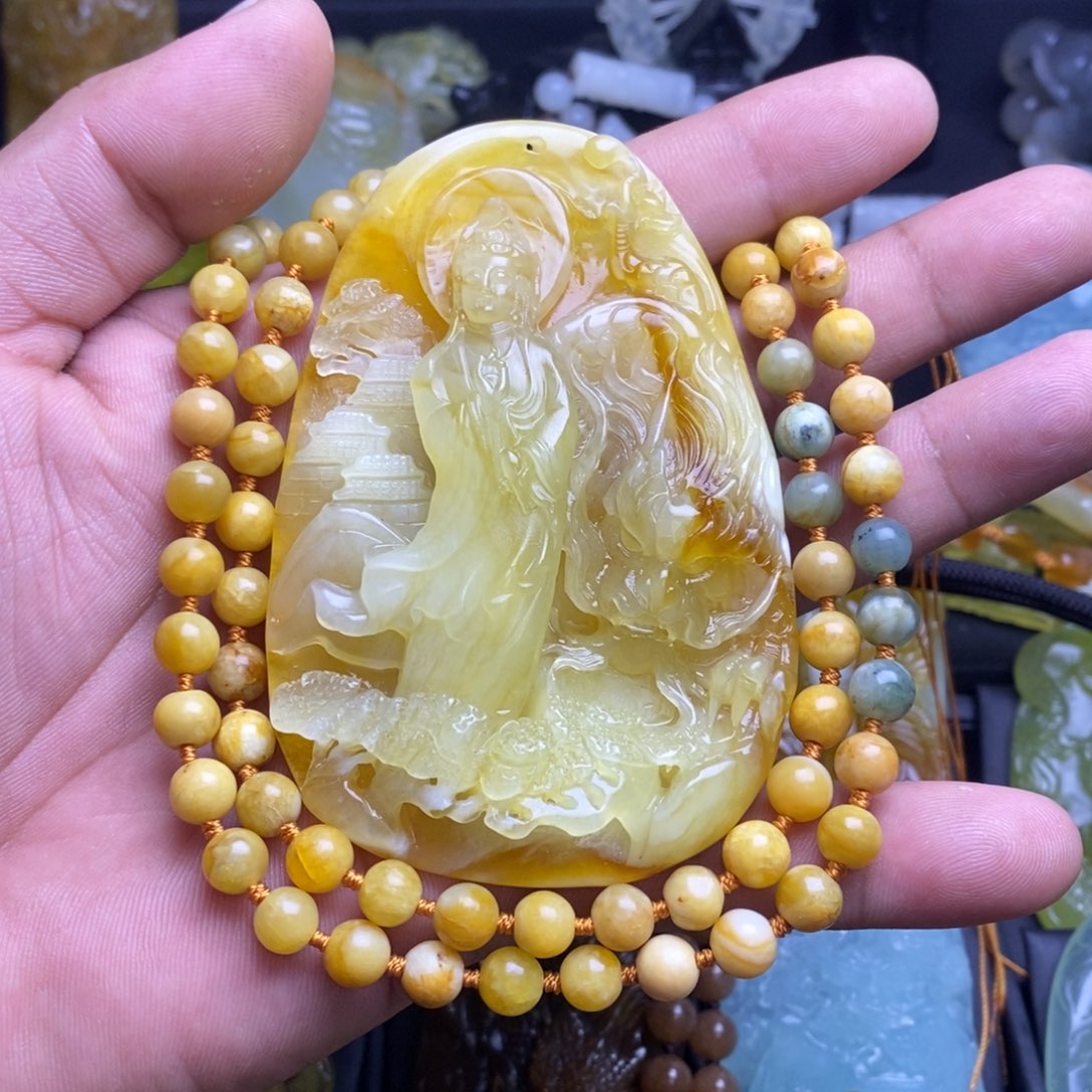 蛇纹石玉吊坠(赠链)未镶嵌?*哥