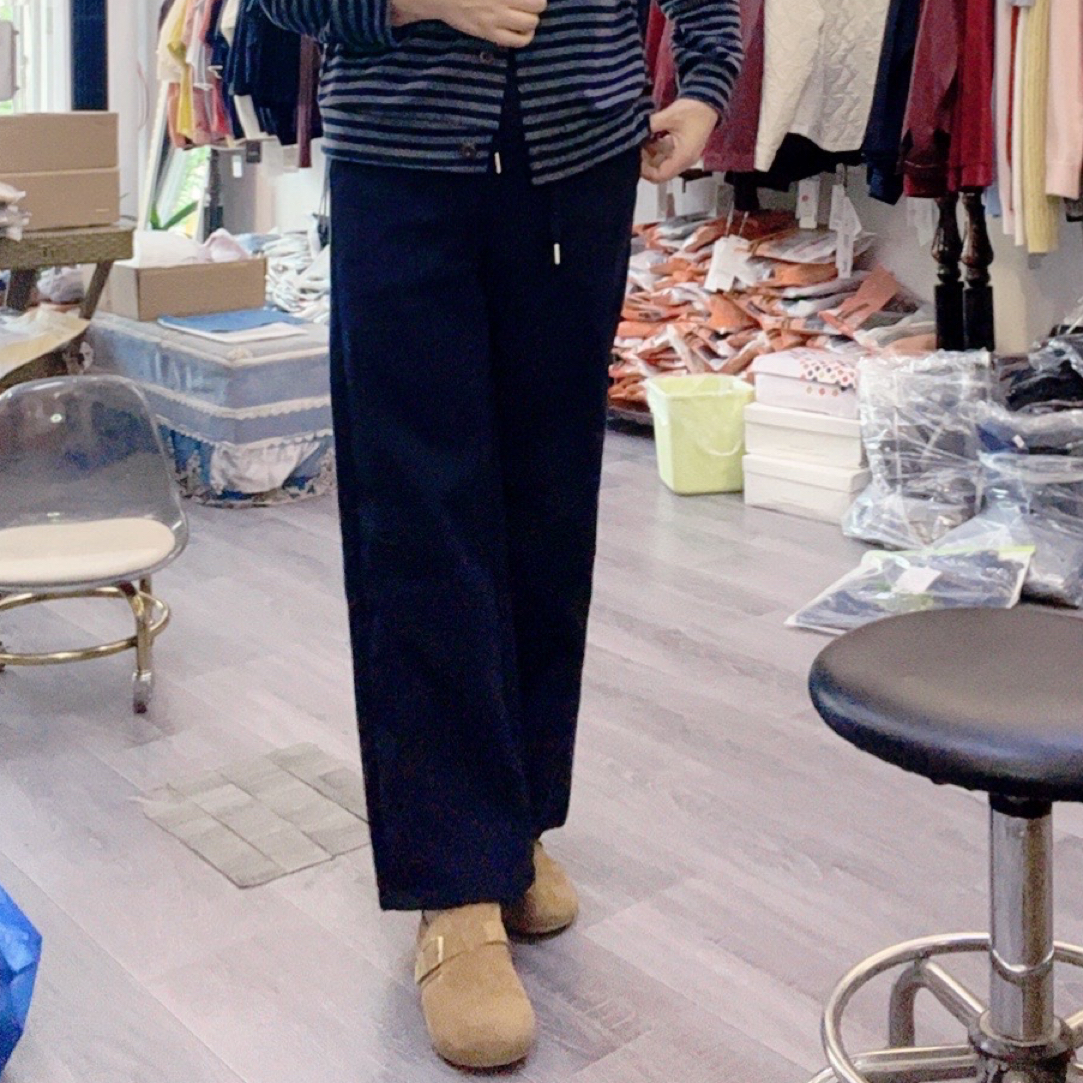 于红服装店秋冬新款羊毛直筒裤