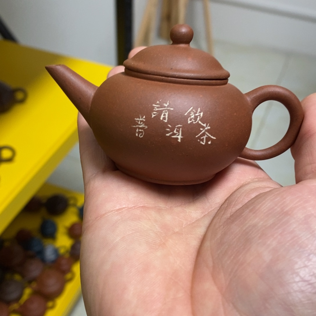 紫砂茶壶请饮普洱紫泥水平60毫升