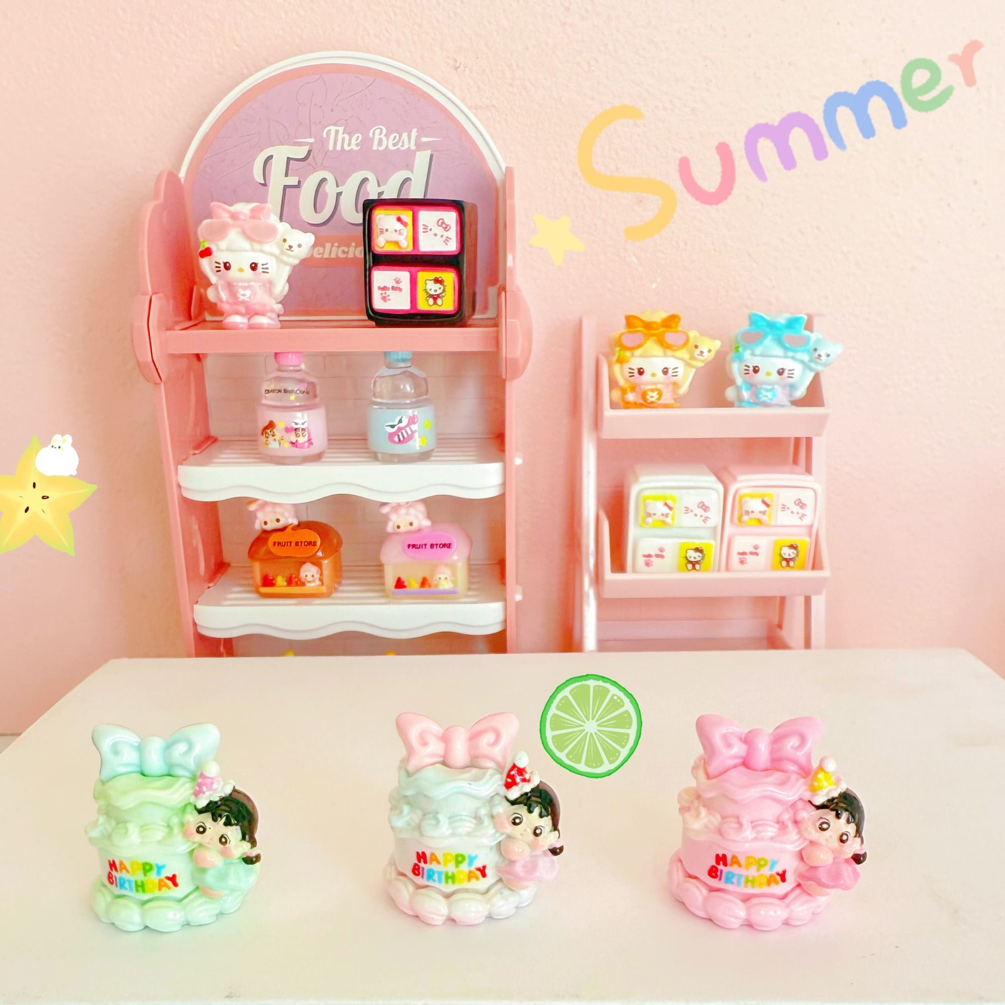 【吴李取闹定制 QQ生日蛋糕】食玩DIY树脂饰品可爱手机配件卡通创意