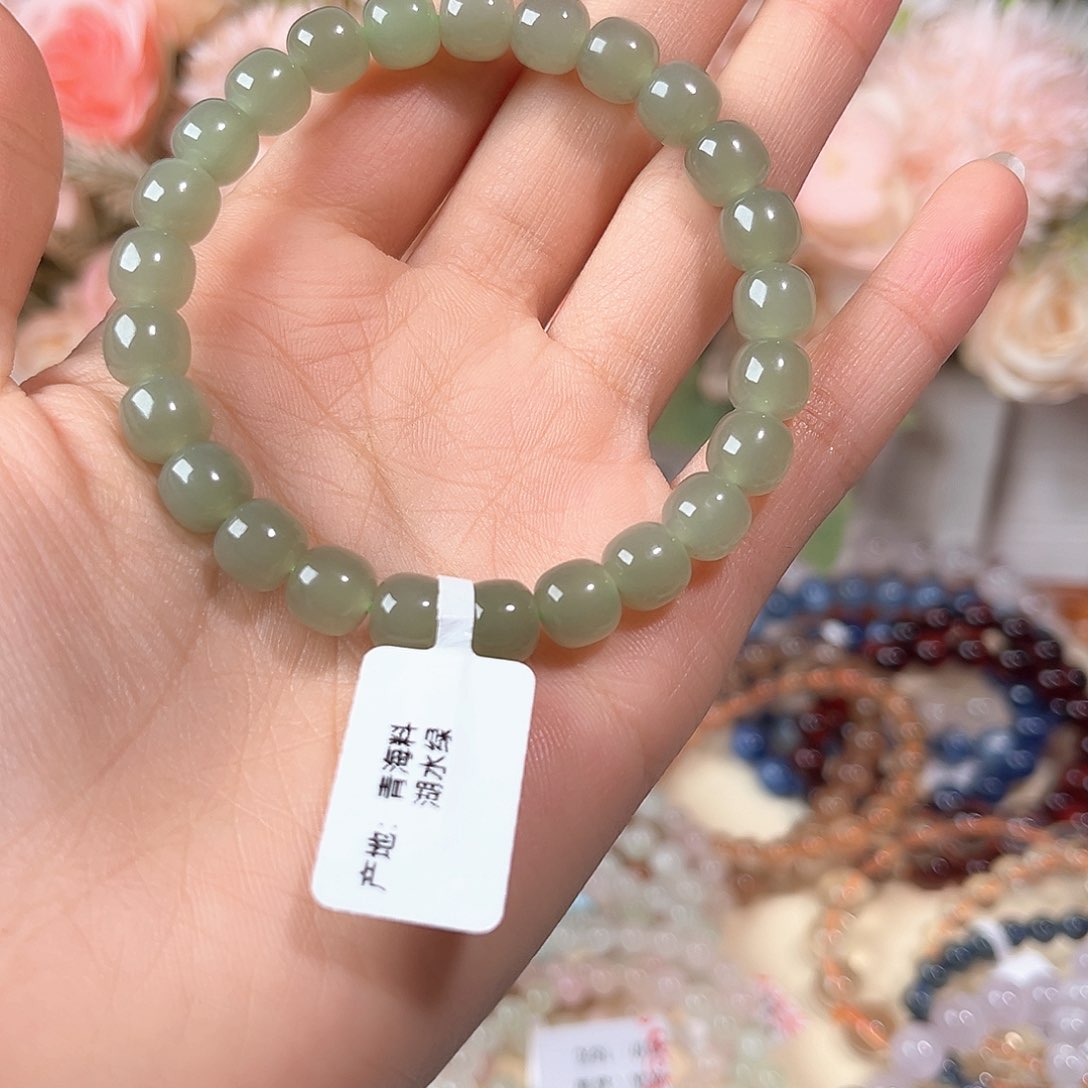 烟晶手链未镶嵌A****a拍3件和田玉5号