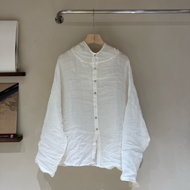 夏季新款纯苎麻长袖连帽开衫白色休闲洋气百搭防晒衣女上衣帽衫