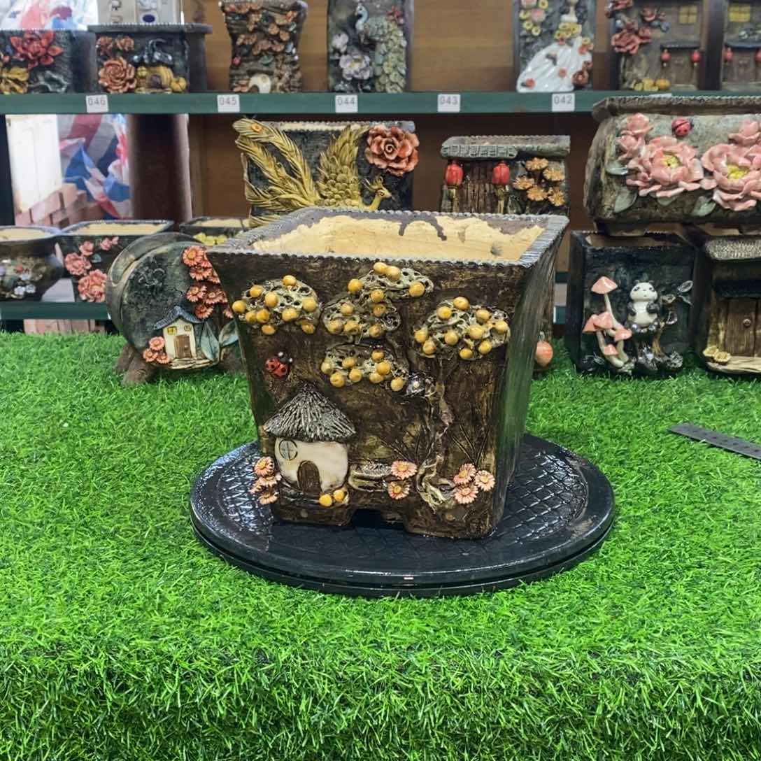 红陶青藤花器多肉花盆