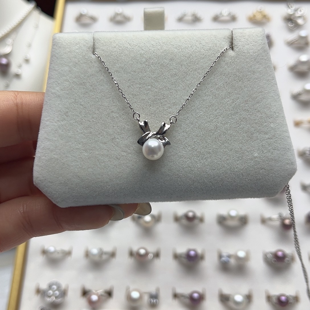 淡水珍珠套链银S925镶嵌