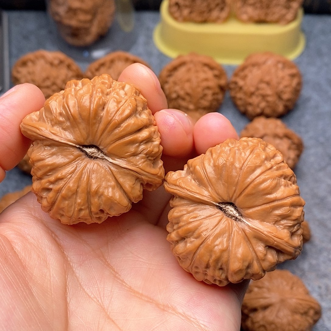 文玩核桃把件南瓜墩44全品