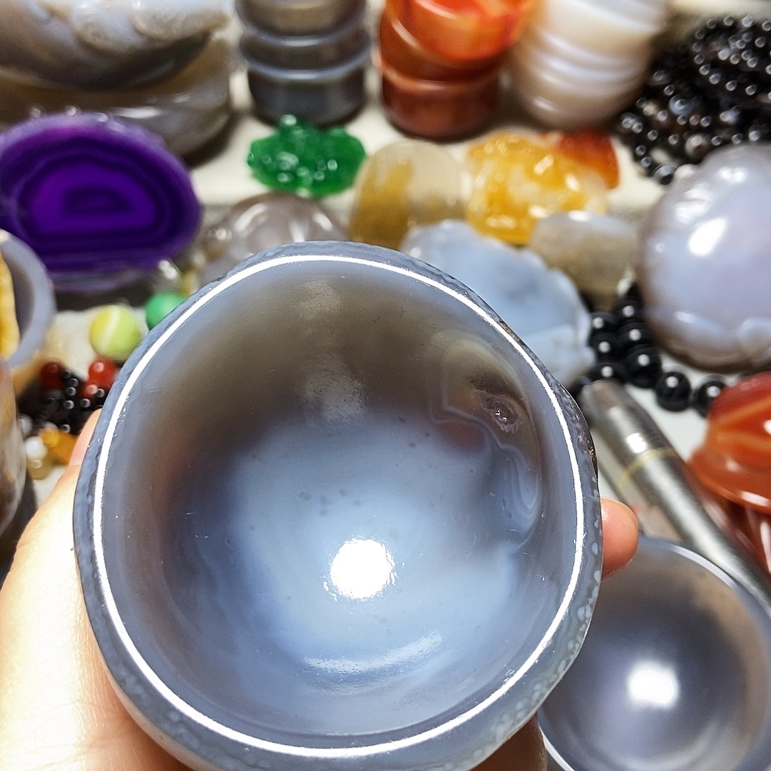 檀***阁玛瑙/玉髓未镶嵌微瑕