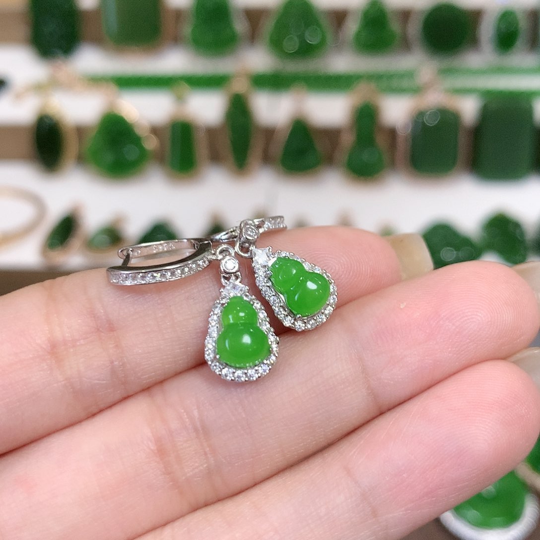 未镶嵌和田玉（碧玉）耳饰H****5