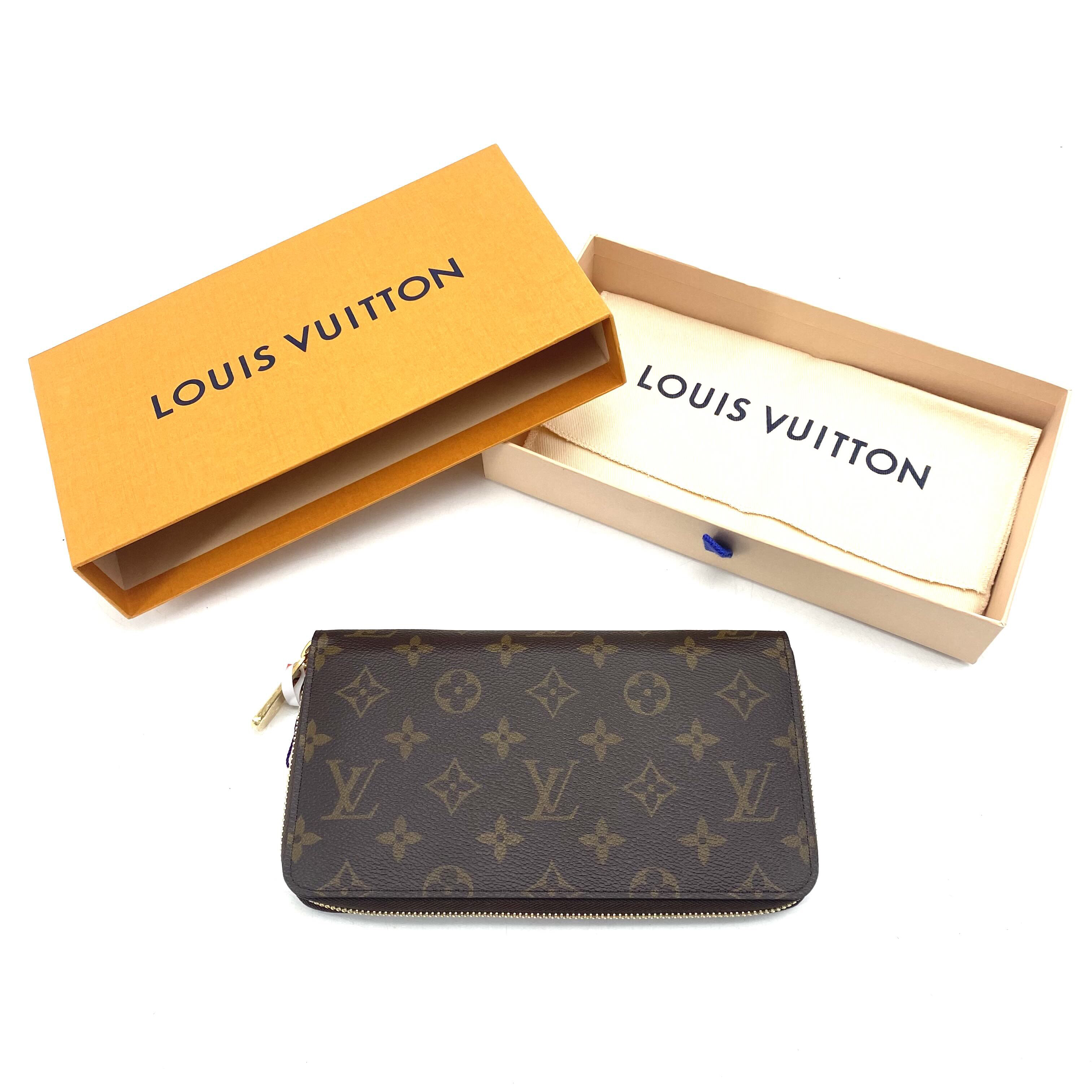 99新 LouisVuitton/路易威登 老花宽版zippy拉链钱包尺寸21/12