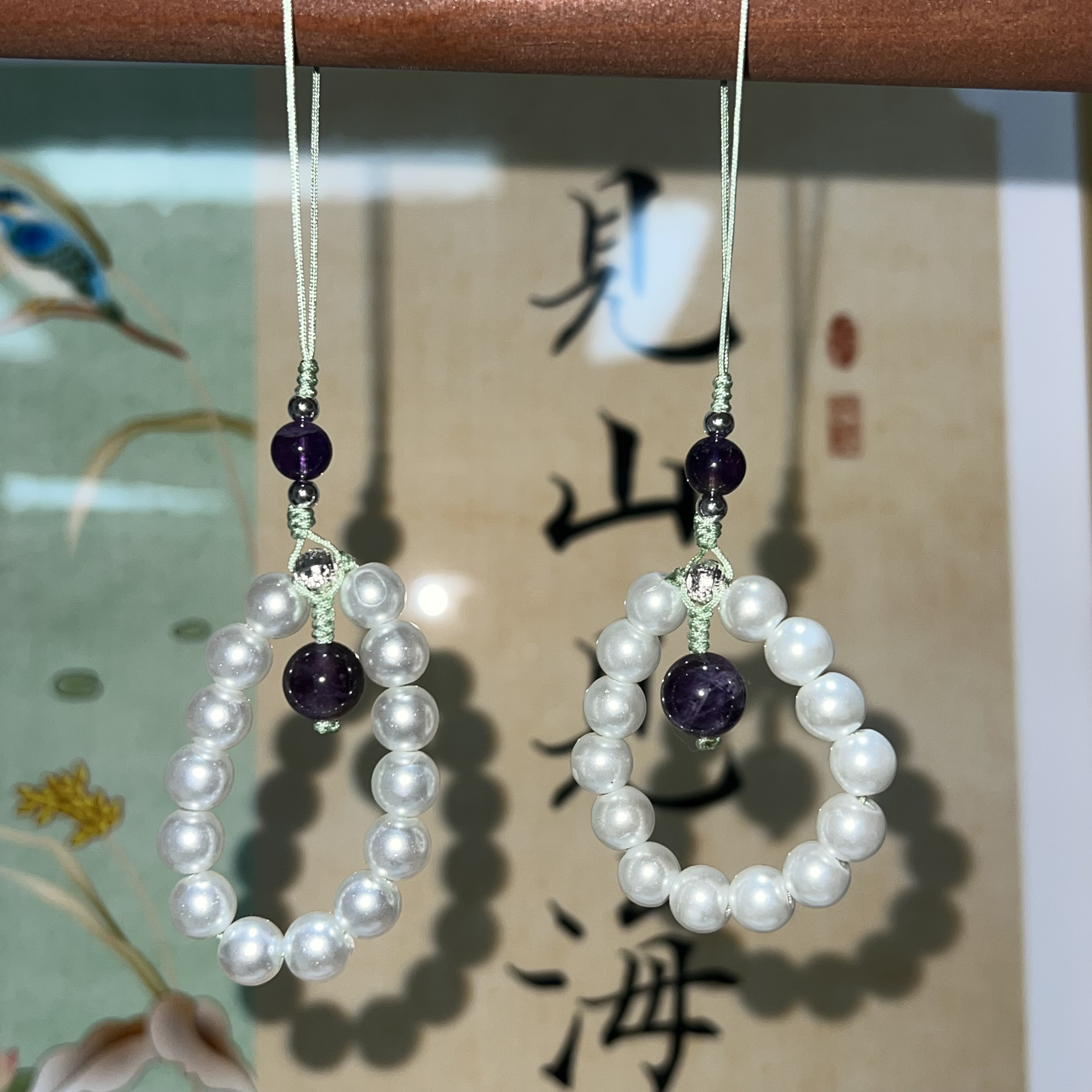 【月月家】R012天然水晶 原创紫水晶设计款手机挂 多样性发其一