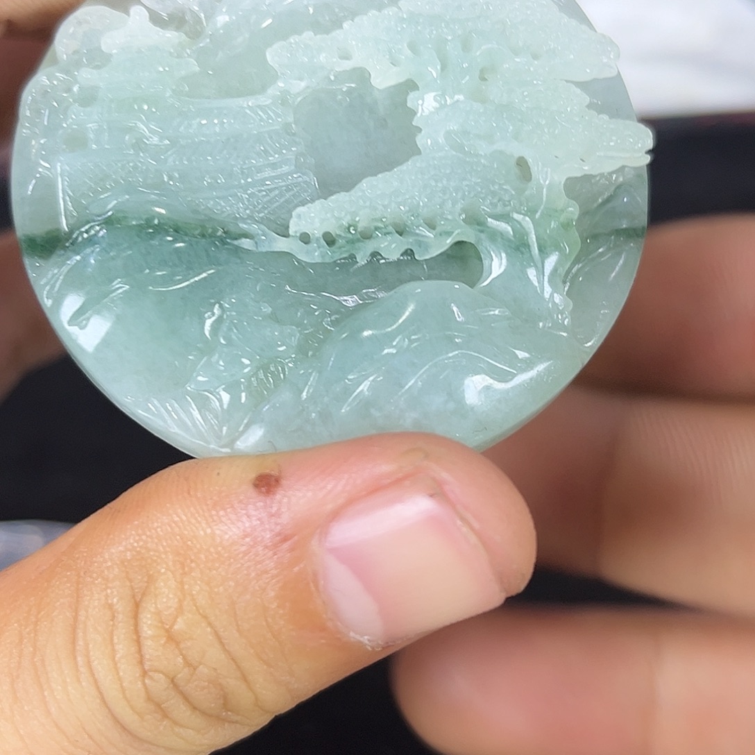 翡翠未镶嵌颈饰天然翡翠A货