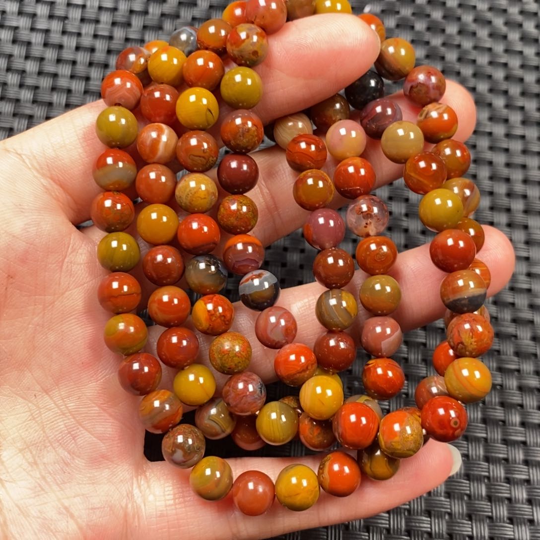 玛瑙/玉髓项链未镶嵌战国红项链