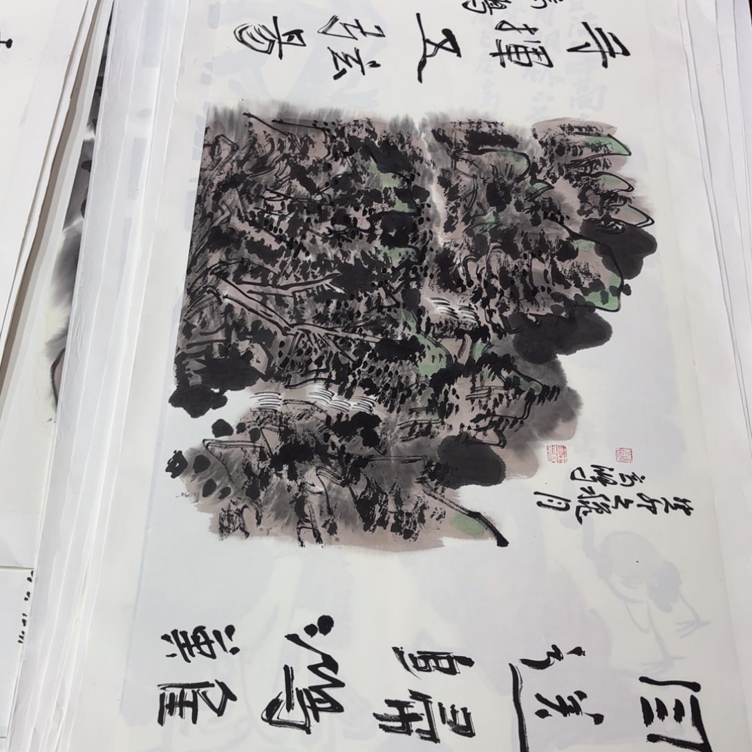 国画高**氧高鸿四尺童