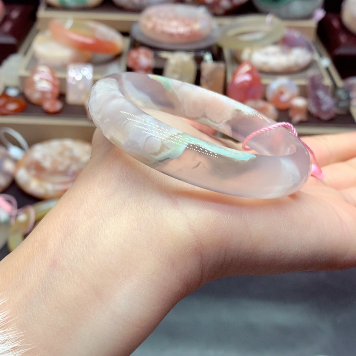 【闪购商品】玛瑙/玉髓手镯未镶嵌杨*儿9