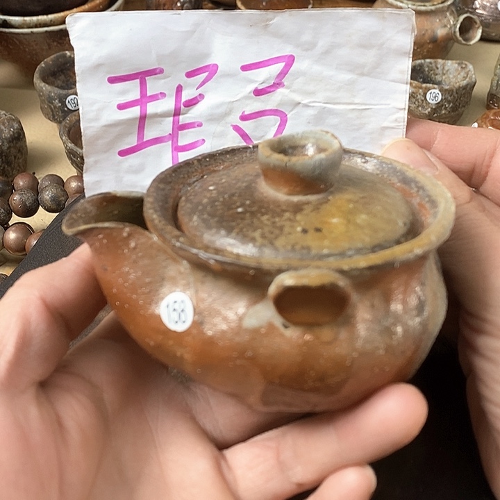 杯手工粗陶、柴烧茶器