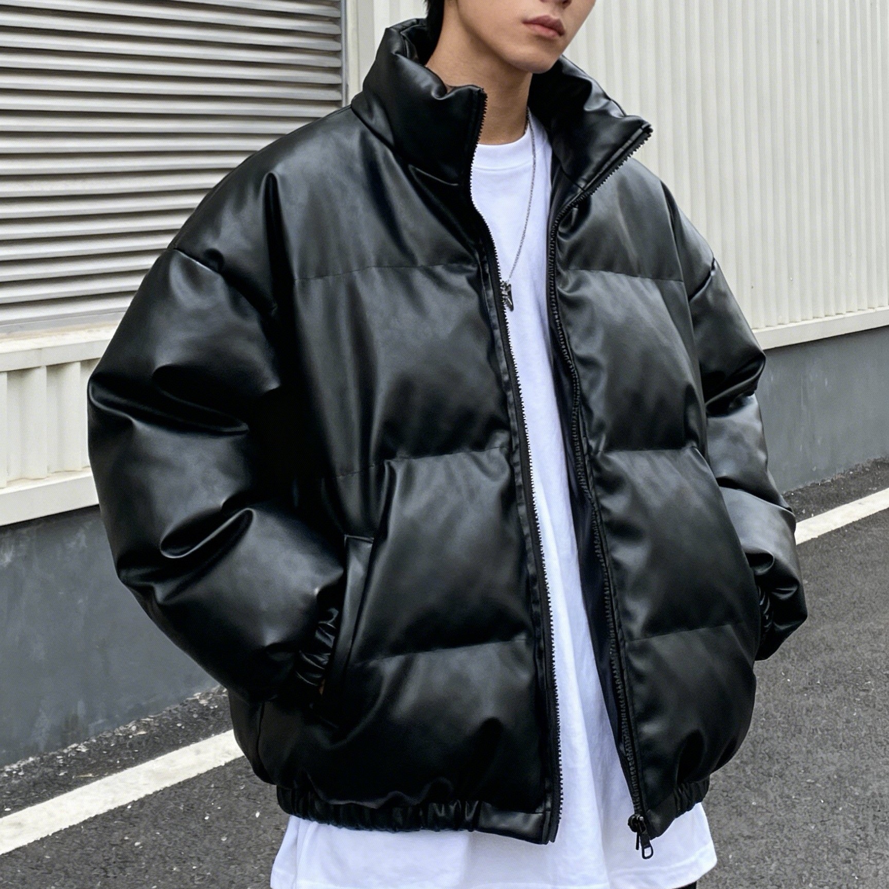 4号 潮牌 立领加厚保暖面包服男女冬季宽松短款百搭棉服外套