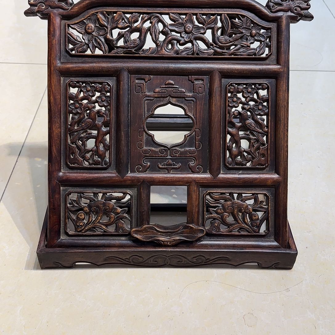 释***普花梨木读书架一个尺寸38/38/4