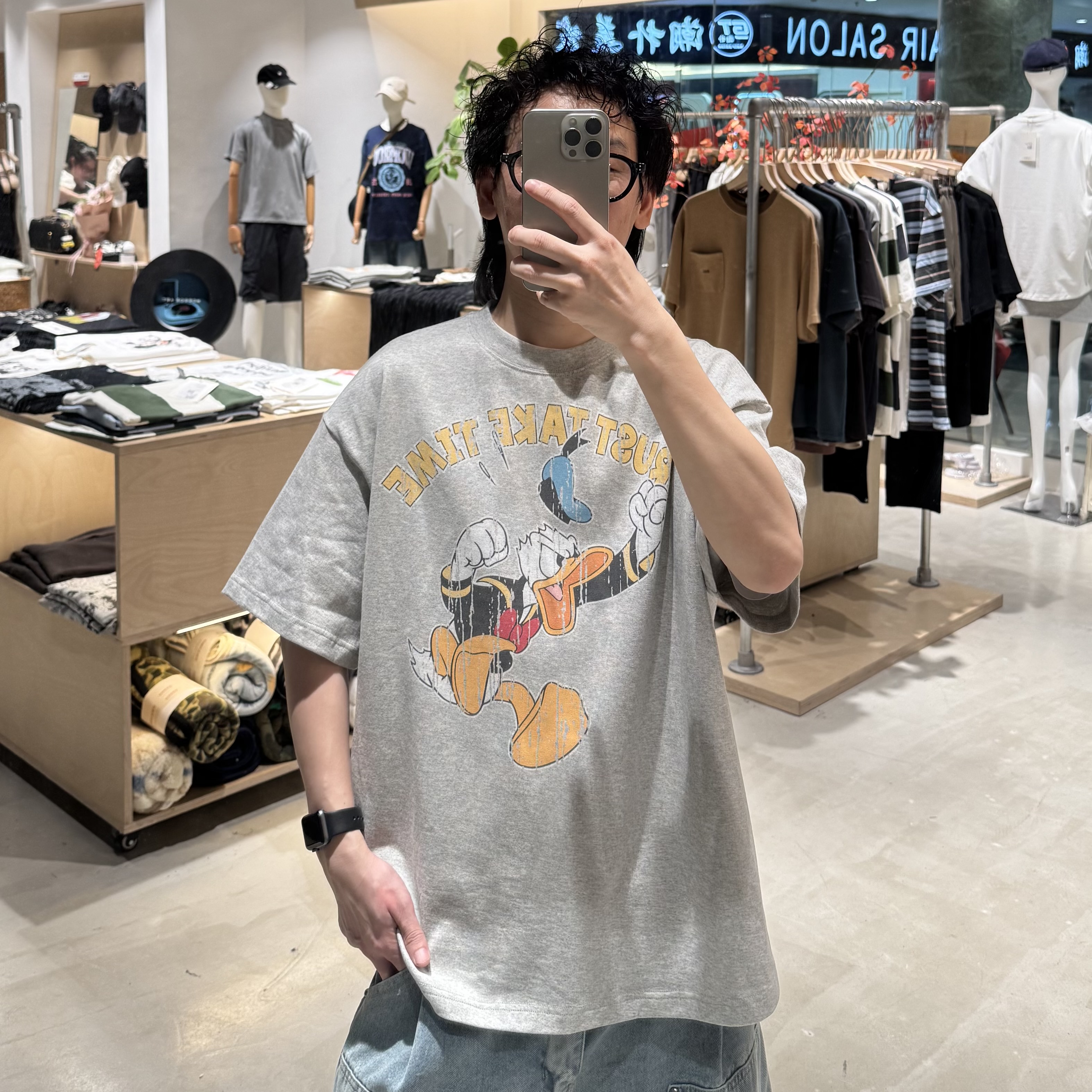鸭子数码印花短袖夏季T恤纯棉上衣日系潮流中性风男女同款LF25190