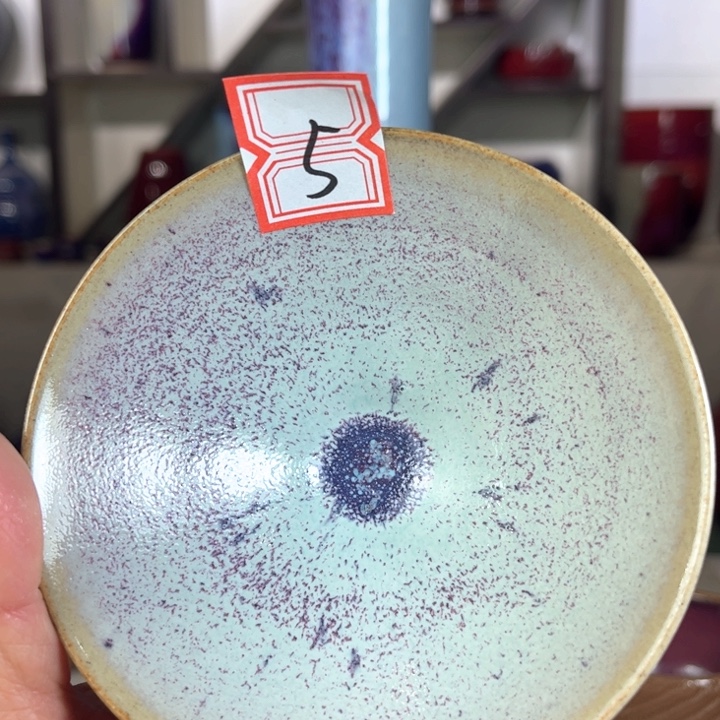 瓷片钧瓷手工艺品杯子