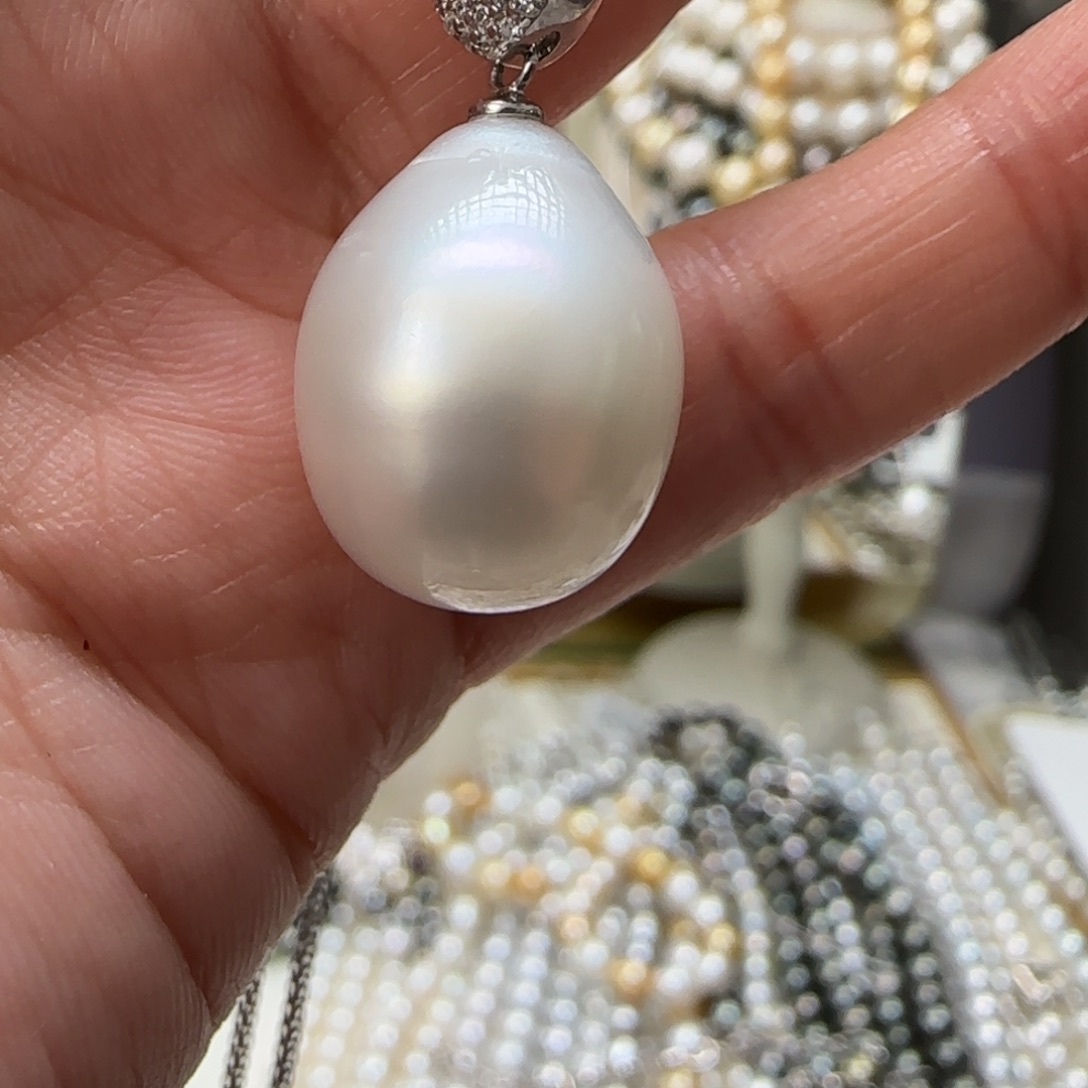 海水珍珠颈饰银S925镶嵌