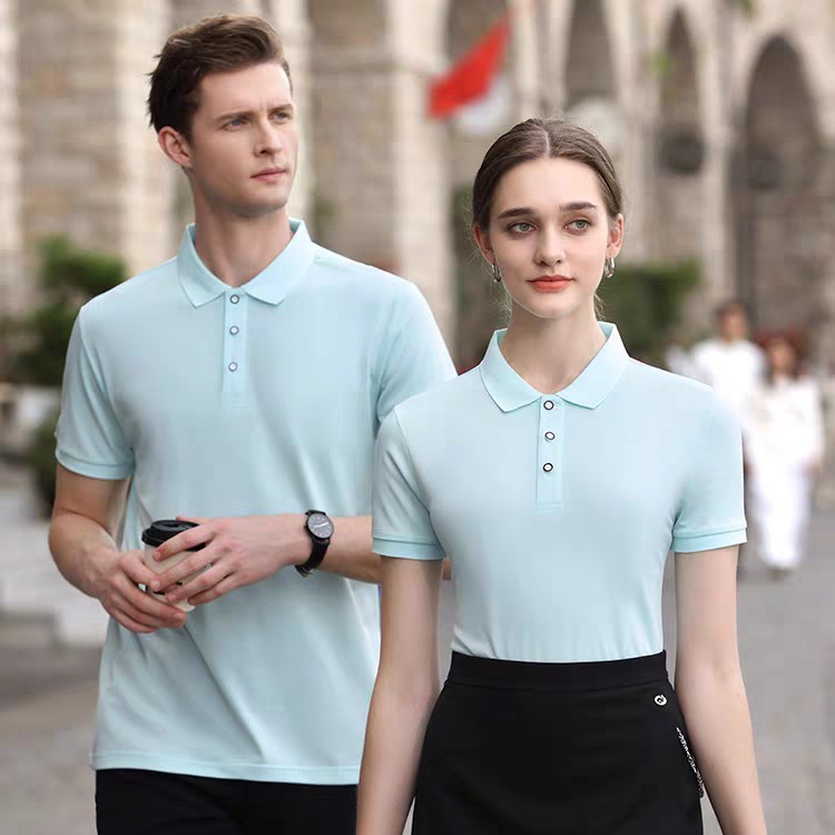 夏季工作服T恤定制冰丝POLO衫短袖工装企业工衣速干厂服印绣LOGO