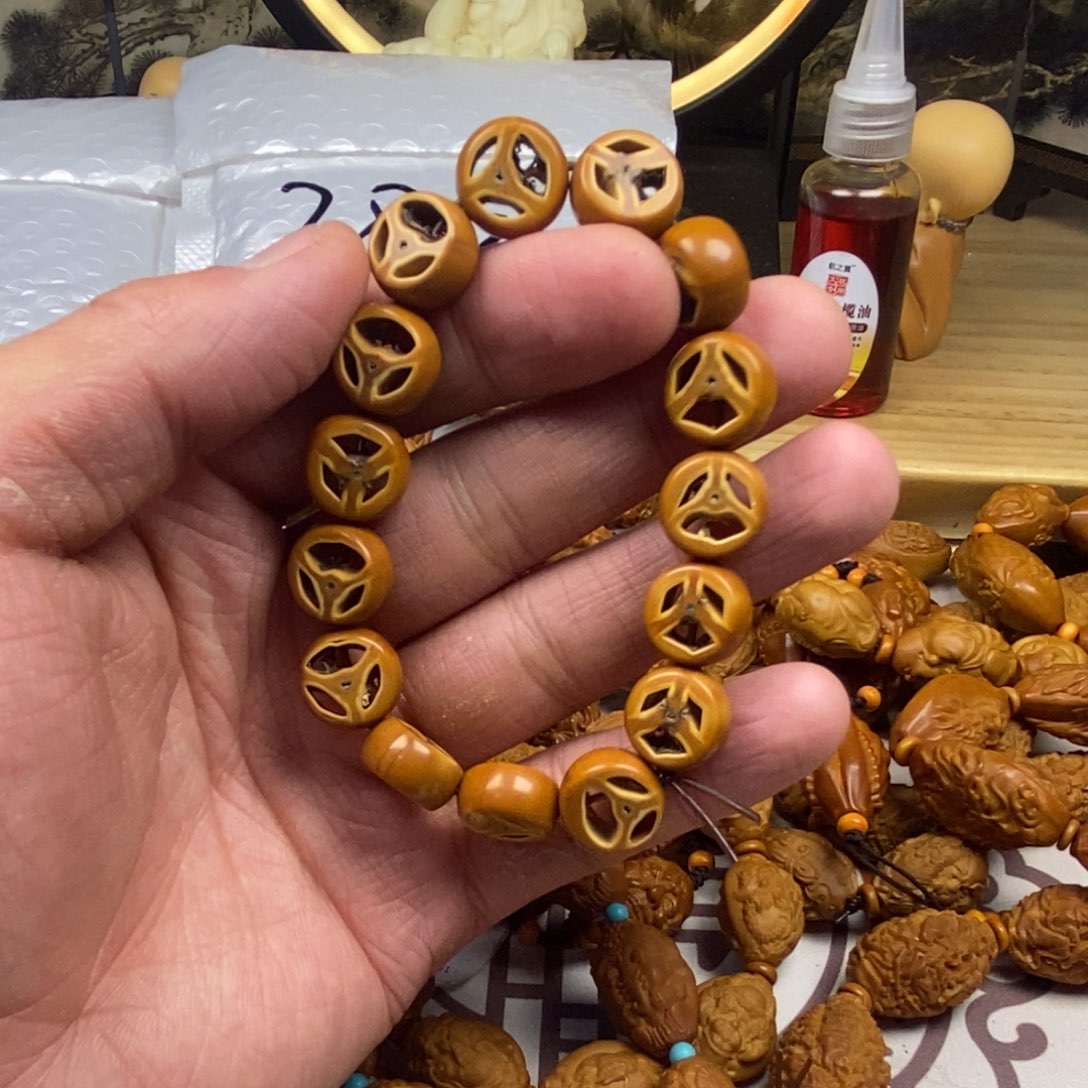橄榄核手串/手链橄榄核雕刻工艺手串7
