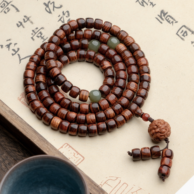 海南黄花梨9*7mm老料多圈手串