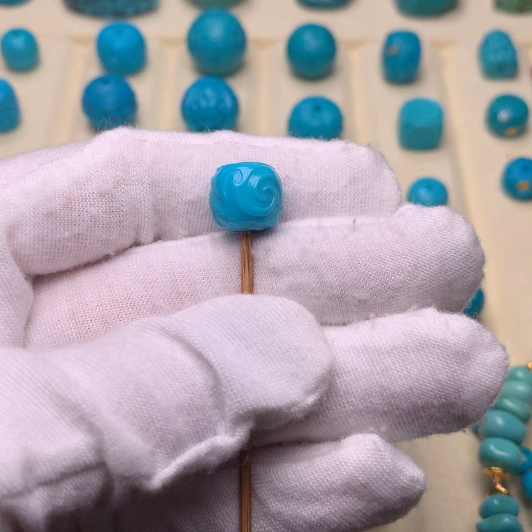 绿松石未镶嵌绿松石博古10.6