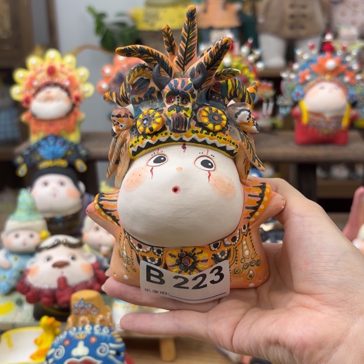 摆件手捏陶艺摆件