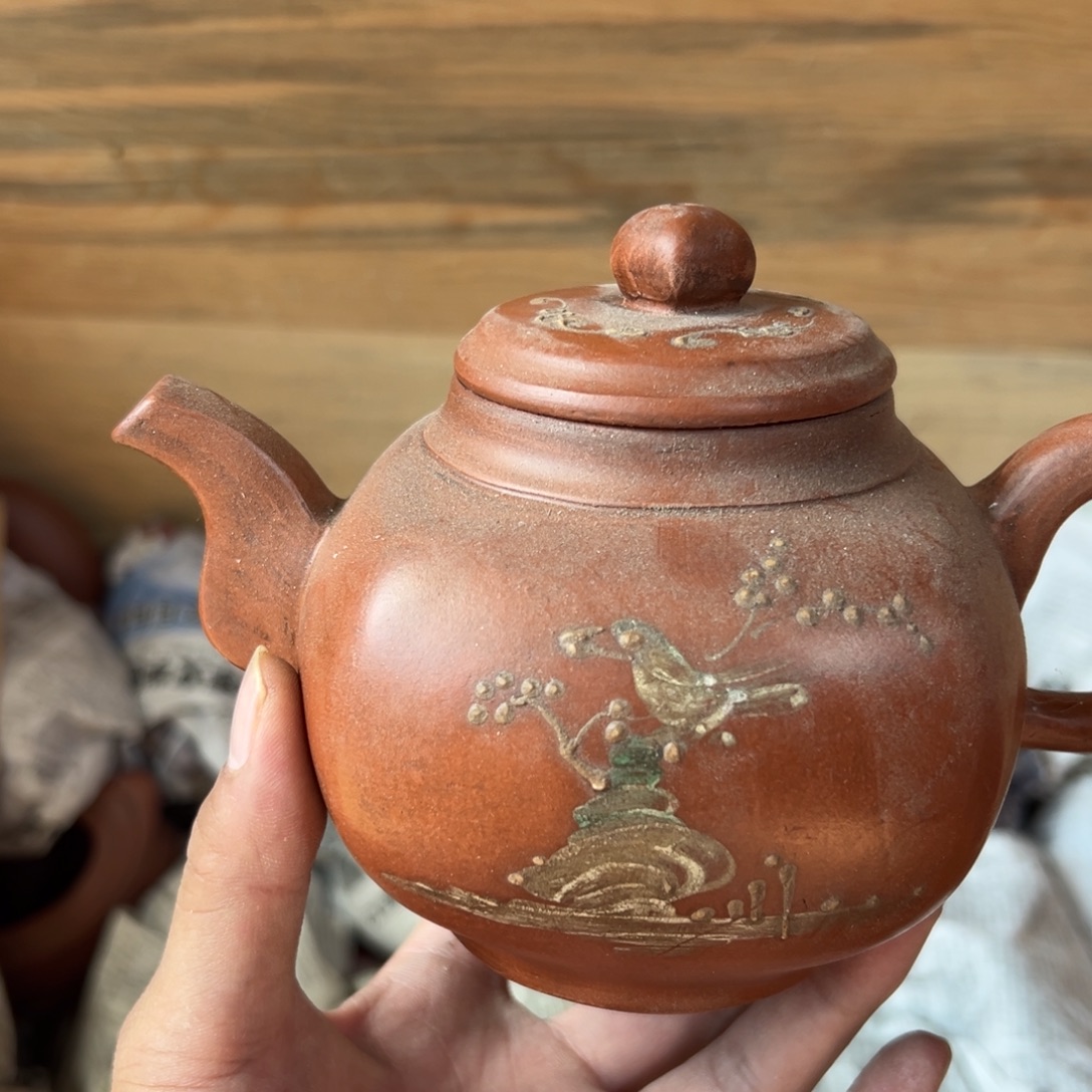 茶壶紫砂老厂紫砂壶一件！