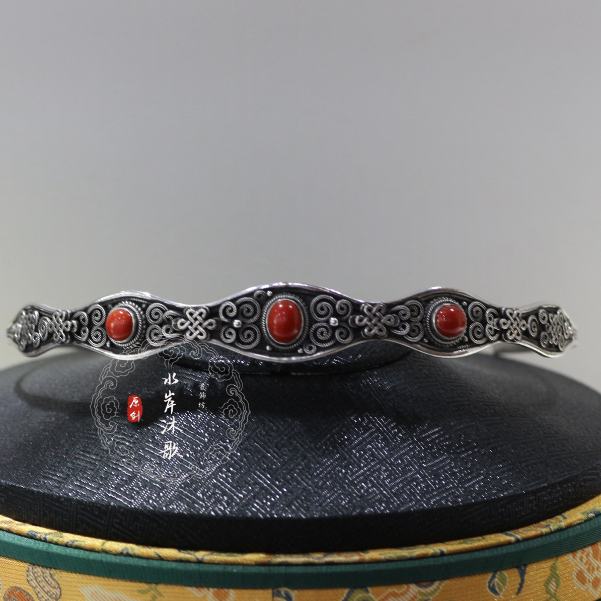 卡旭日重工民族风特色纯银发箍发饰 3580