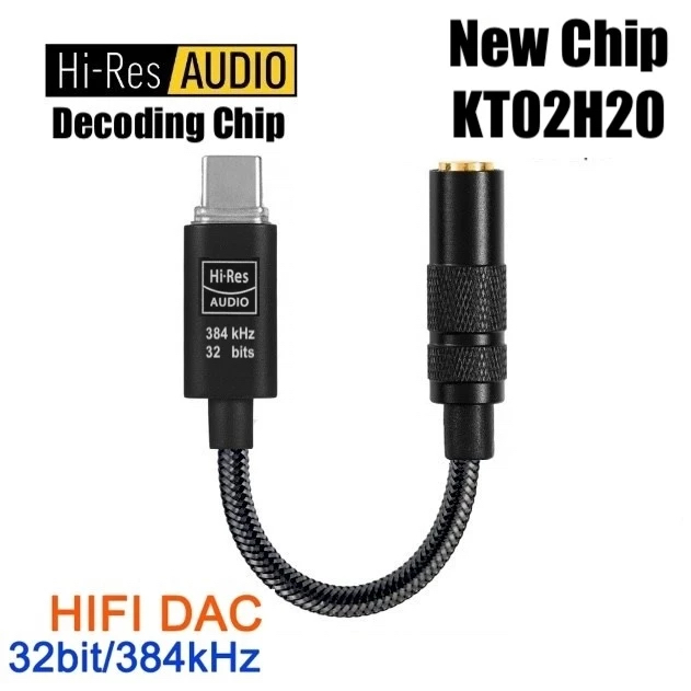 捡漏 内置DAC解码数字芯片KT02H20耳机转换头TYPE-C转3.5小尾巴