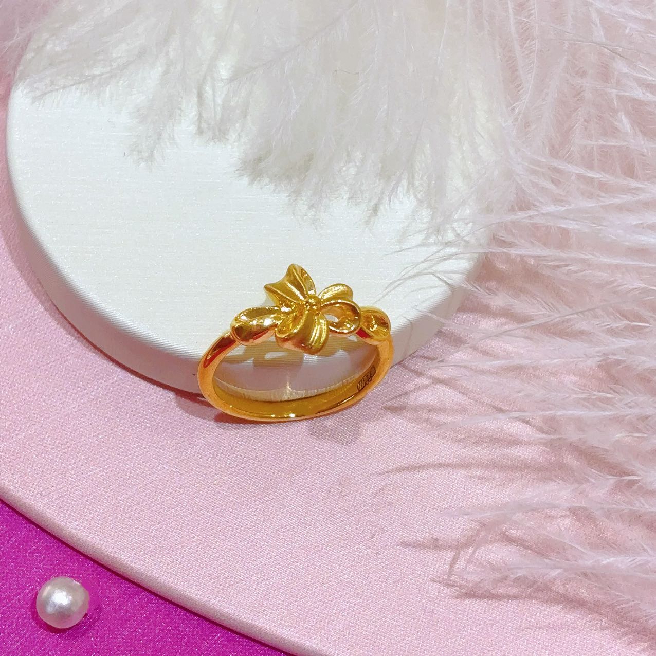 黄金戒指足金999时光花瓣花戒气质轻奢叶子女士甜美精美素款女款