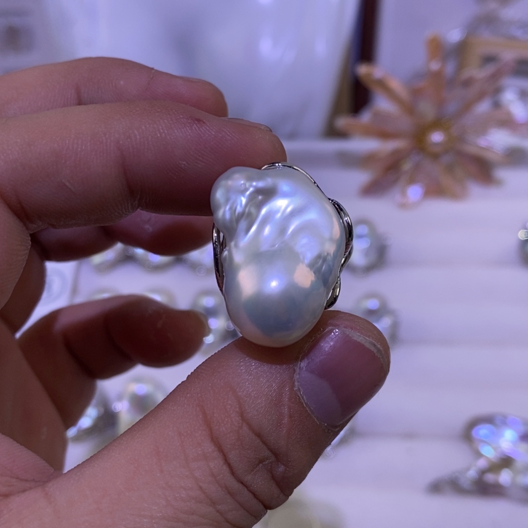 ****️戒指淡水珍珠未镶嵌