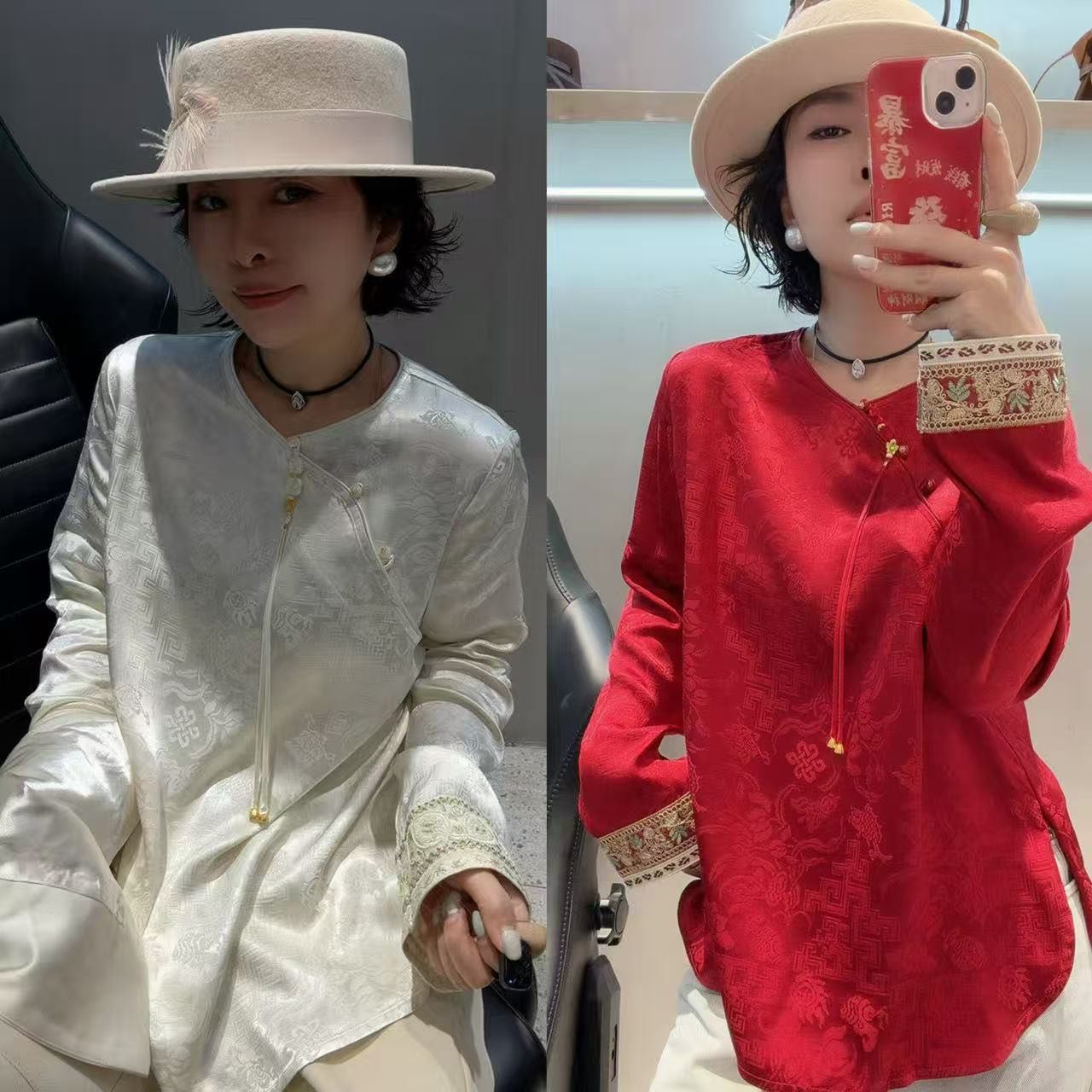 新中式时尚超好看复古国风小衫2026早春新款减龄显瘦新年款拜年服
