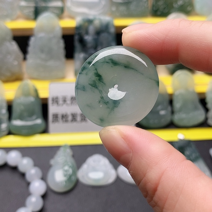 唐***楼翡翠未镶嵌吊坠(不含链)平安扣